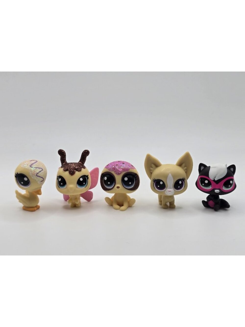 Littlest pet shop LPS sugary swanson 2-10 Mini Swan And Other Mini Pets Lot 5pcs